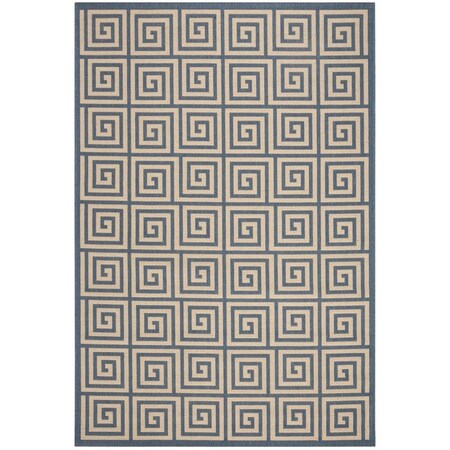 Safavieh 2 ft. 2 in. x 4 ft. Beach House Power Loomed Accent Area Rug Cream & Blue BHS129N-24